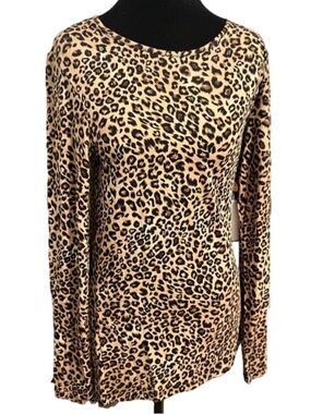 Saks Premise Studio M Leopard Print Long Sleeve Tee